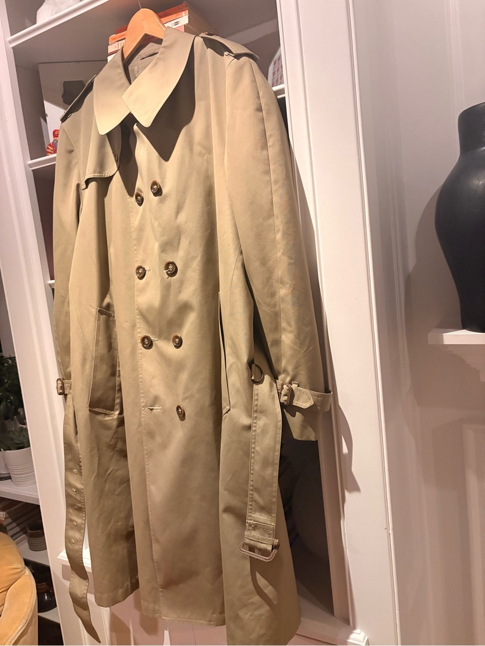 Classic Men's Vintage london Fog Trench Coat - Timeless Double-Breasted Overcoat